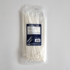 카이스 소포장 케이블타이 200mm 1봉100개 백색 흑색 컴퓨터선정리 포장끈 산업현장