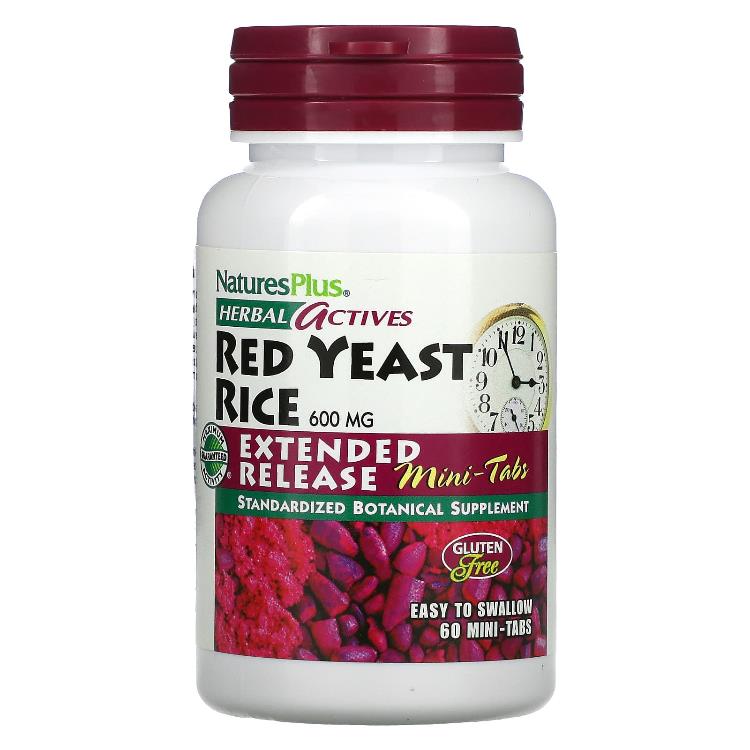 NaturesPlus Herbal Actives Red Yeast Rice 300 mg 60 MiniTablets