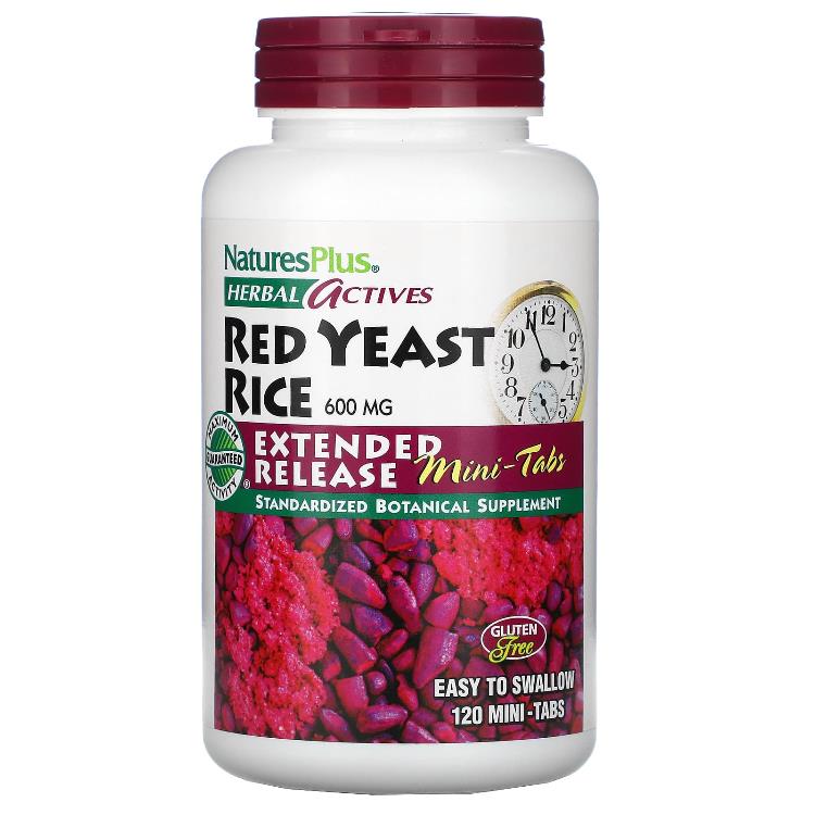 NaturesPlus Herbal Actives Red Yeast Rice 300 mg 120 MiniTabs