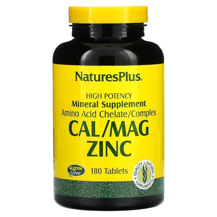 NaturesPlus <b>CalMag</b> Zinc 180 Tablets