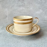 [미국빈티지]미카사_아이보리 플로렌틴 컵앤소서 커피잔 찻잔/MIKASA_Ivory Florentine Cup&Saucer