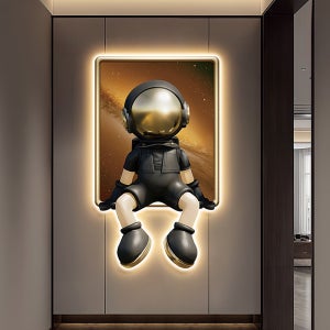 인테리어 모던 조명 현관 그림 라이트 고급 거실 소파 배경 벽 공간 비행사 벽걸이 액자