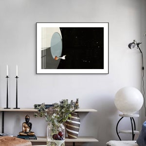 인테리어 현실적인 그림 작은 바다 풍경 심플 기능 벽걸이 모델 룸 액자
