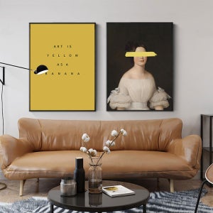 인테리어 눈을 가린 여성 심플 빈티지 그림 주방 아트 유럽 문자 빛 유니크 액자