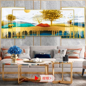 인테리어 Ziyue 그림 거실 벽걸이 알루미늄 Picture in 트리플 액자