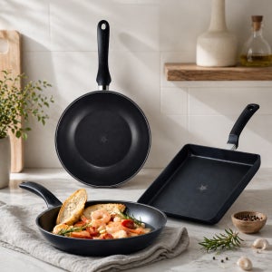 [N단독구성XN배송] 컴플리트 티타늄 IH 프라이팬 3종 세트 (28팬,28궁중,계란말이팬)