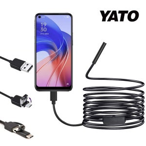 야토 휴대폰 내시경 카메라 1미터 USB 산업용 HD 누수 탐지 틈새 하수구 방수 스마트폰