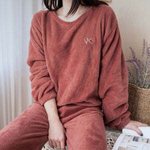 겨울극세사 수면잠옷 상하의세트 이지웨어