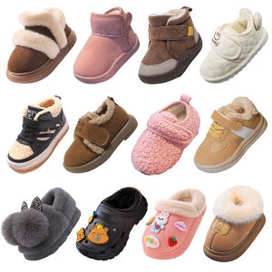 키즈 유아 아동 어린이 여아 남아 초등 학생 겨울 털 단화 방한 실내화 운동화 털신 신발