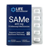 라이프익스텐션 SAMe 400mg 60타블렛 더블케어효소 아데노실 메티오닌 쌔미 샘이