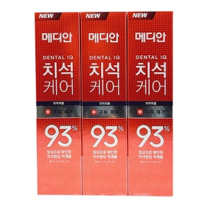 메디안 치석케어 구취제거 치약 120g 3입