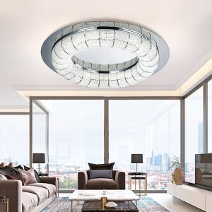 빙그레 LED 200W 크리스탈 거실등 인테리어 거실조명(리모컨 3가지 컬러 변환)