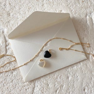 토프 다이앤 하트 네크리스 - 14k gold 원석 천연석 펜던트 데일리 금목걸이