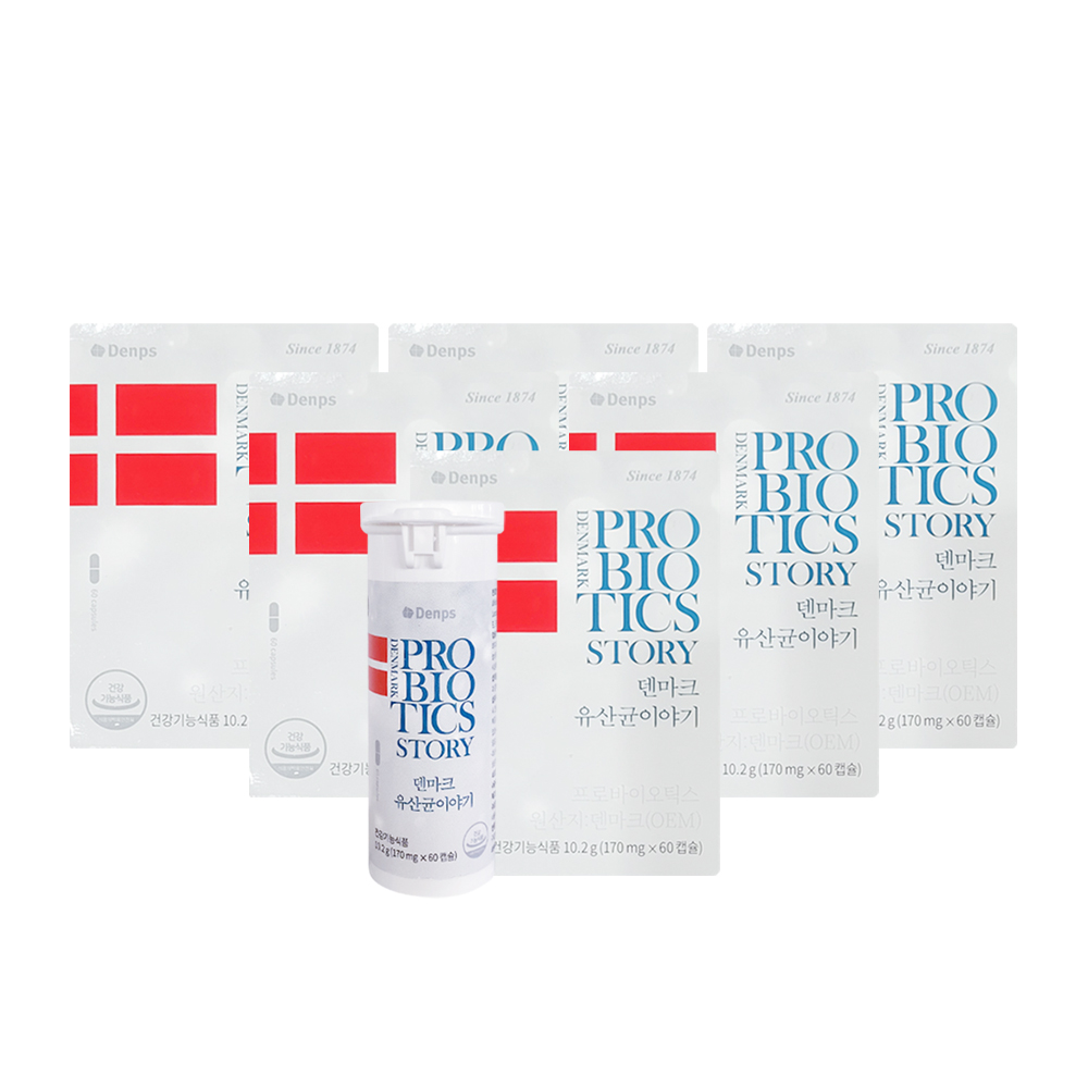 덴프스 덴마크 유산균 이야기 170mg x 60캡슐 6개