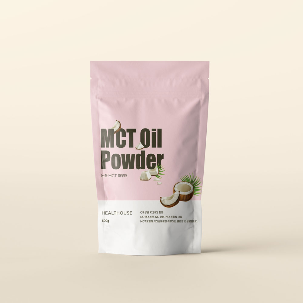 헬스하우스 <b>MCT오일</b> 파우더 500g 방탄커피 C8 100%