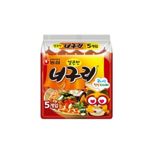 농심 얼큰한 너구리 120g x 5개 봉지라면