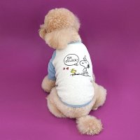 스누피 캐릭터 피너츠 배색 토크 티셔츠 강아지 옷 (2color)