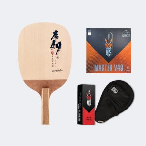 티마운트 호검 레드 펜홀더 KTS 마스터 V49 검정 러버 부착