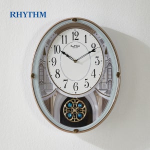리듬 럭셔리 명품 인테리어 우드 벽걸이 시계 거실 벽시계 집들이 이사 결혼 개업 선물