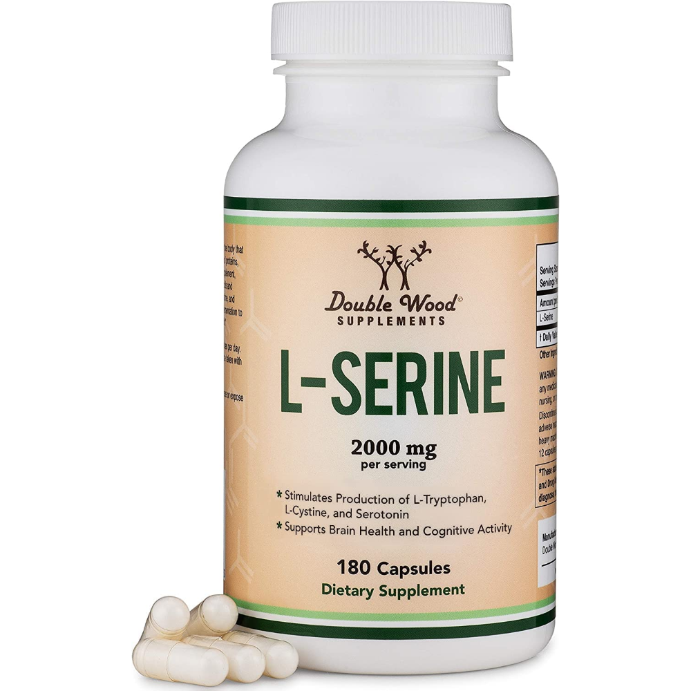 더블우드 L<b>세린</b> 아미노산 2000mg 180캡슐
