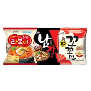 봉지라면모음 남자라면 5개 꼬꼬면 5개 즉석라볶이 4개