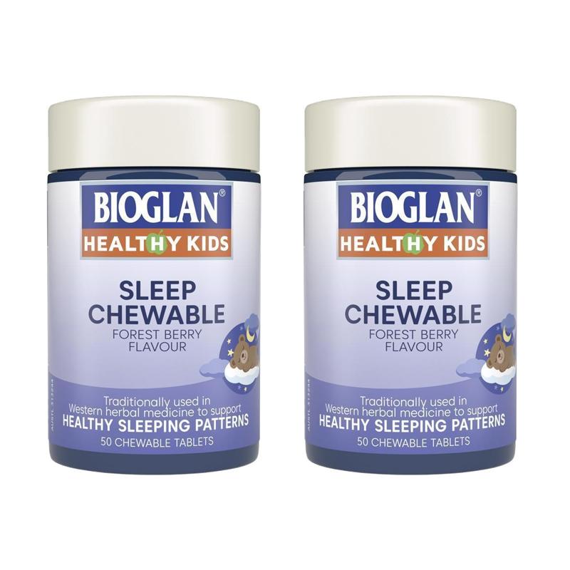 Bioglan <b>Kids</b> Sleep 바이오글랜 <b>키즈</b> 슬립 뉴 포뮬라 레몬밤 카모마일 50츄어블 2팩