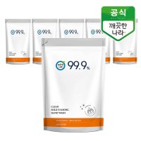 깨끗한나라 클린 마일드 포밍 핸드워시 한라봉향 리필 200ml 6입