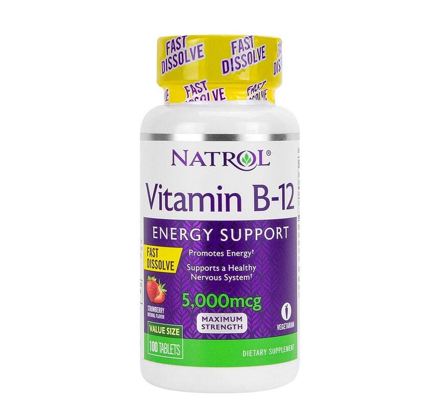 <b>Natrol 비타민B12</b> Energy Support 5000mcg 100정