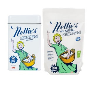 넬리 소다 런드리 친환경 세탁세제 (100회) 틴 1.5kg + 소다 세탁세제 (100회) 파우치 1.5kg