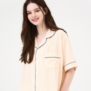 [도씨] 실크핏 클린 반팔 파자마 세트 커플잠옷 여름 홈웨어