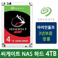 씨게이트 아이언울프 4TB HDD 3년워런티 ST4000VN006