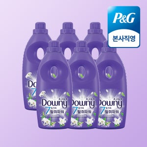 다우니 탈취파워 화이트티와 릴리 초고농축 섬유유연제 본품 1L 6개