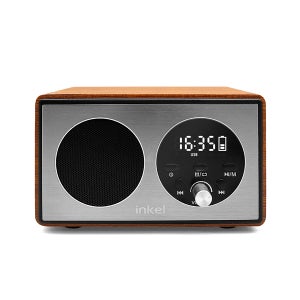 인켈 올인원 블루투스 USB 미니 빈티지 감성 오디오 스피커 FM 라디오