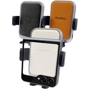 차량용 핸드폰 고속 무선충전 거치대 가죽 듀얼코일 갤럭시 아이폰 Z플립 CT-W12