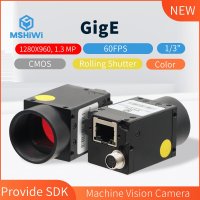 디지털 전자 현미경 GigE Vision 산업용 카메라 1.3MP 1/3 60FPS CMOS 컬러 롤링 셔터 기가비트 이더넷 머신 비전 영역 스캔