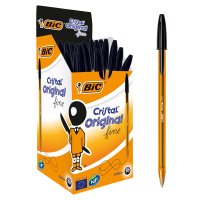 BIC 크리스탈 오리지널 파인 볼펜 0.8mm 50개입