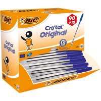 BIC 크리스탈 오리지널 볼펜 블루 1.00mm 100개입