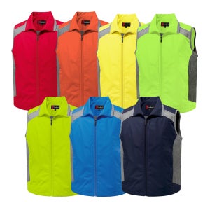 랜더스 남녀공용 카라 망사 조끼 LD370 안전복 등산복 작업복 단체조끼