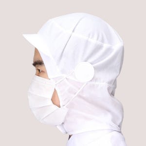 [애플가운] C-234 해썹(HACCP) 식품위생모자, 식품공장, 급식실, 단체위생모자, 귀걸이목덮힘모자