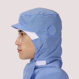 [애플가운] C-296 해썹(HACCP) 식품위생모자, 식품공장, 급식실, 단체위생모자, 하늘어깨덮힘둥근형