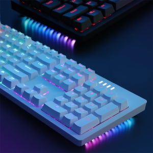 앱코 K515 축교환 측면 RGB 라이팅 이중사출 게이밍 기계식 키보드 화이트, 적축