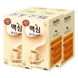 맥심 화이트 골드 커피믹스, 200개입, 4개