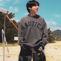 노티카 피그먼트 다이드 아치 로고 정국 맨투맨 스웻셔츠 2.3 NAUTICA Pigment Dyed Arch Logo Sweatshirt 2.3