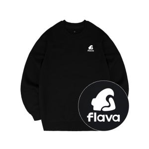 플라바 베이직로고 기모 맨투맨 M-4XL 빅사이즈 세미 오버핏