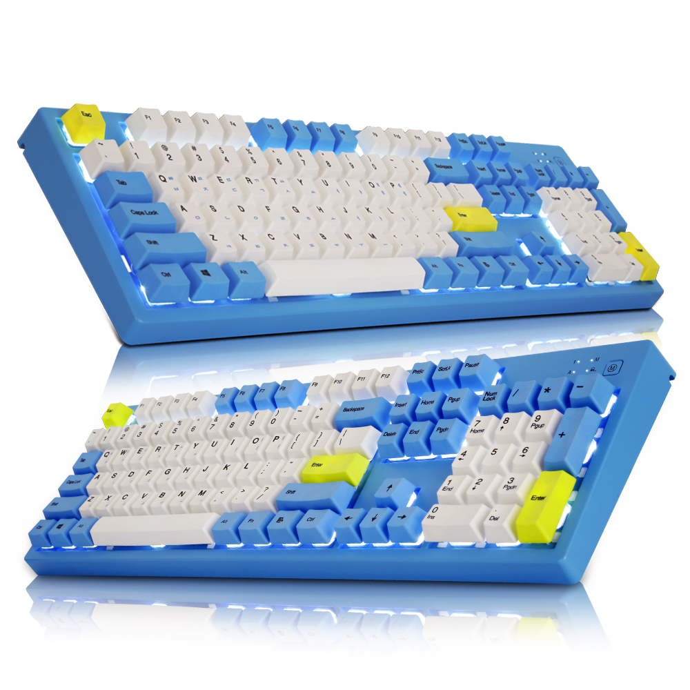 마이크로닉스 클라로 이중사출 크리스탈 클리어 104 키캡 (화이트