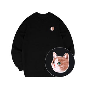 플라바 시그니처 기모 맨투맨 M-4XL 빅사이즈 세미 오버핏