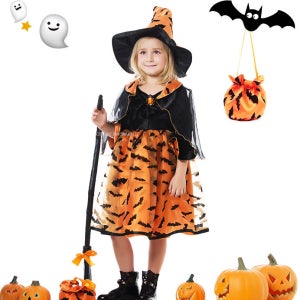 할로윈 쥬시 마녀 5종세트-오렌지 10월 31일 공주 코스튬 여아 의상