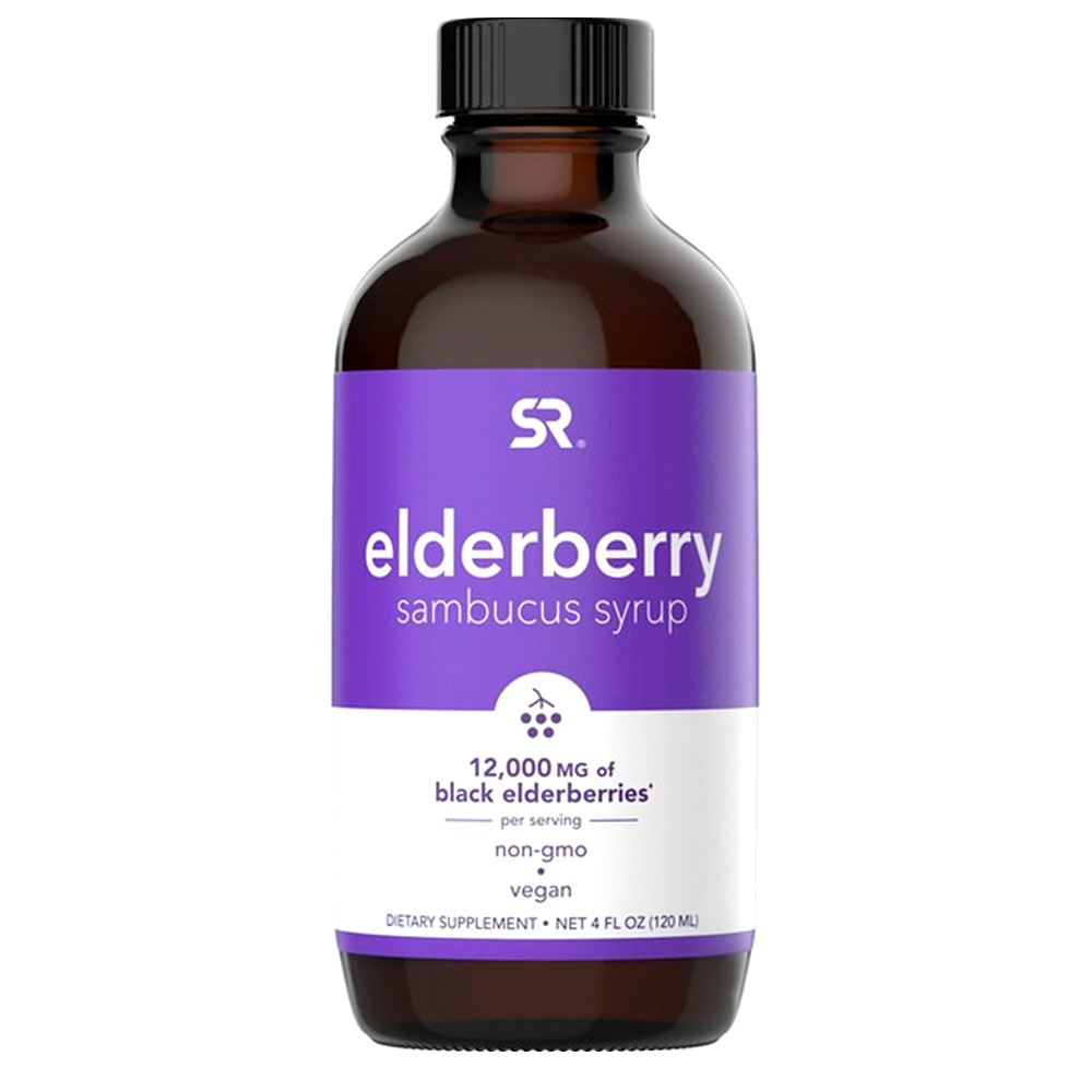 스포츠리서치 <b>엘더베리 삼부커스 시럽 12000mg</b> 120ml