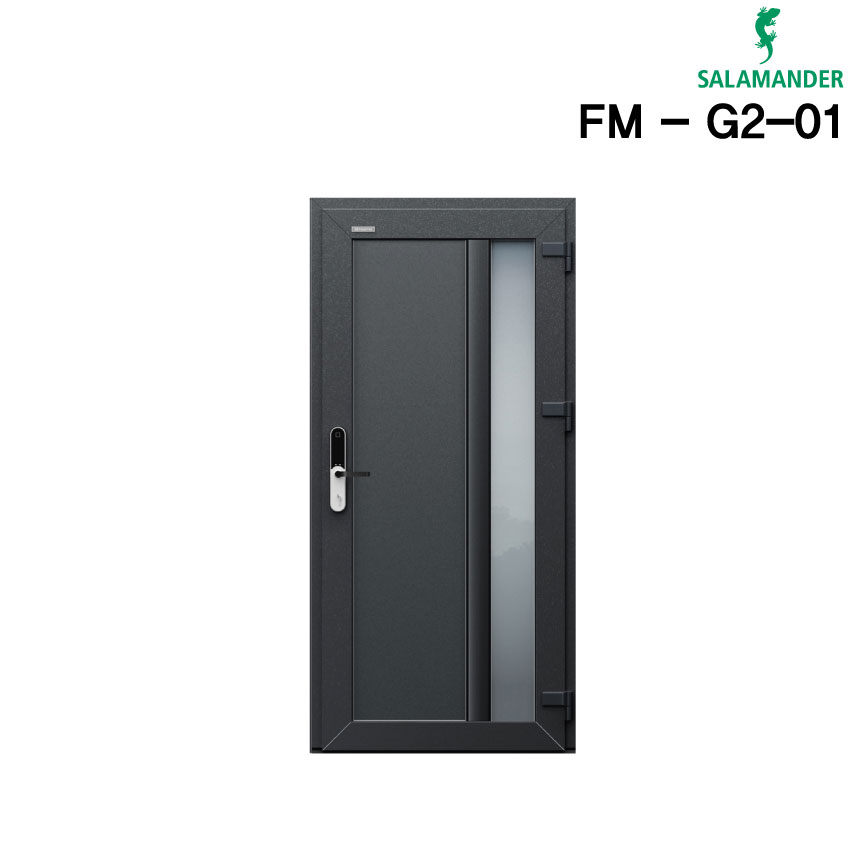 살라만더 현관문 FMG201 외소대,외소대OPEN 1400x2100 그레이 (번호키포함)