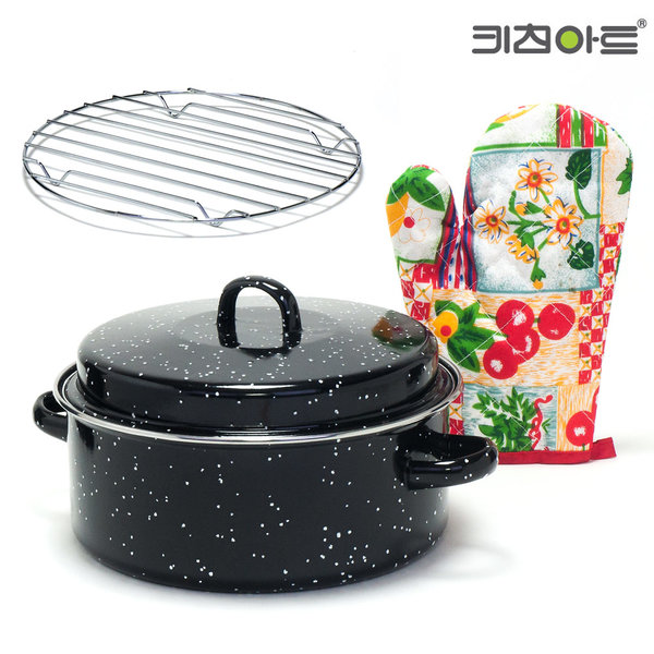 키친아트 군 고구마 직화냄비 굽는 군밤 직화구이 냄비 24cm